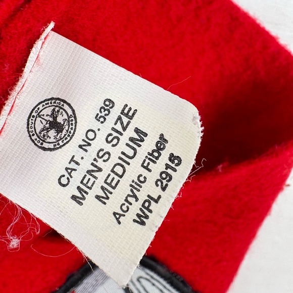 VTG 90s Official Boy Scouts of America WEBLOS Red Vest Size Medium - Picture 13 of 13